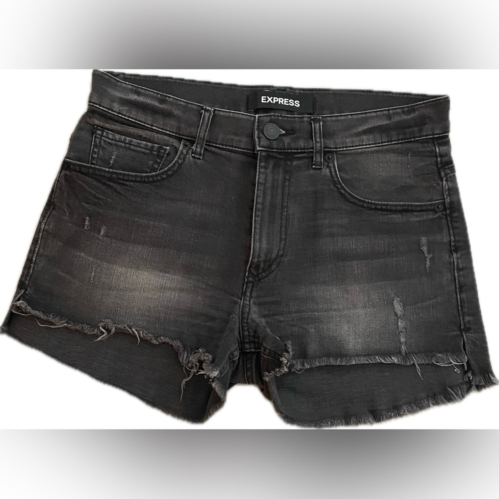 Express Women's Charcoal Jean Shorts